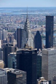 View from the Empire State Building with the Chrysler Building