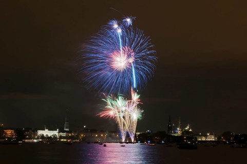 Fireworks at the Cherry Blossom Festival