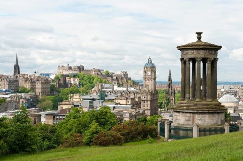 View over the historic town centre from Calton Hill