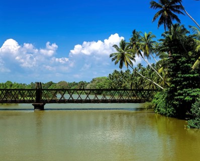 Railway bridge over a river