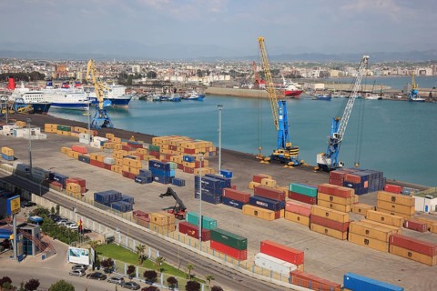 Container port on the Adriatic coast