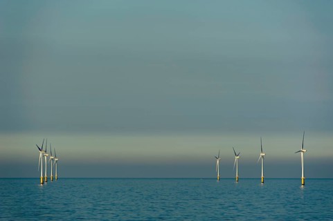 Windpark in the ocean
