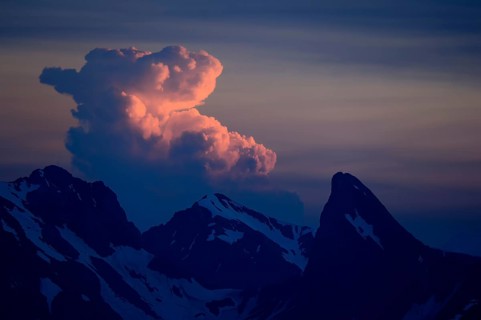 Thundercloud above the Lechquellen Mountains or Lechquellen range