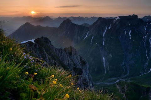 Sunrise over the Lechtal Alps