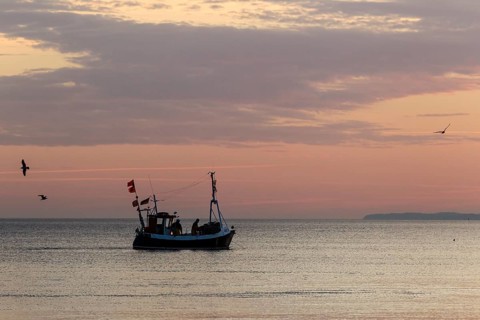 Fishing boat on the Baltic coast
