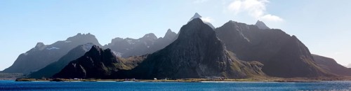 Mountain landscape with a fjord