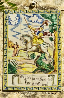 Mural at the Esglesia de Sant Jordi