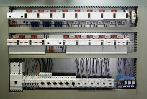 Control cabinet on the inside