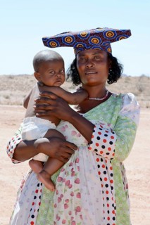 Herero woman with baby