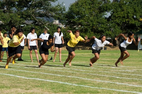 Running competition at sports day of St George's School