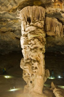 Stalactites and stalagmites in Van Zyl's Hall inside the Cango Caves