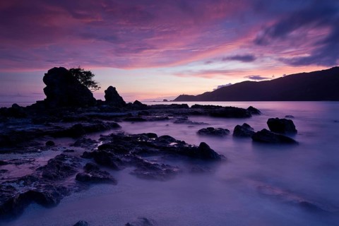 Coast after sunset