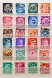 Stamp collection from the 1920s from Germany