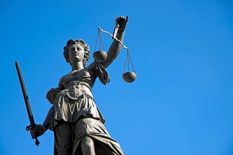 Justice with scales