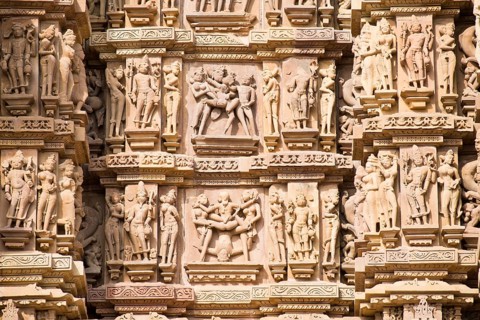 Relief sculptures of men