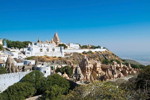 Temple complex on the holy mountain of Shatrunjaya