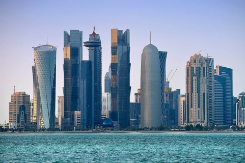 Skyline of Doha with Al Bidda Tower