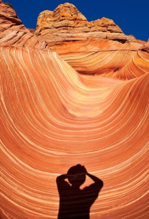 Shadow of a photographer at "The Wave"