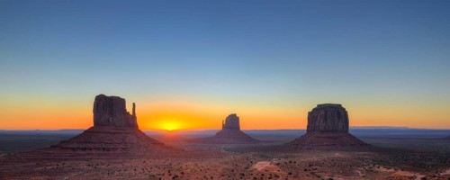 Sunrise over the mesas West Mitten Butte