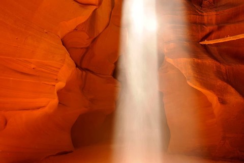 Sunbeam falling into the cave