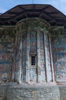Wall frescoes at Humor Monastery