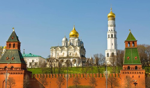 Moscow Kremlin with the Cathedral of the Archangel and the Ivan the Great Bell Tower