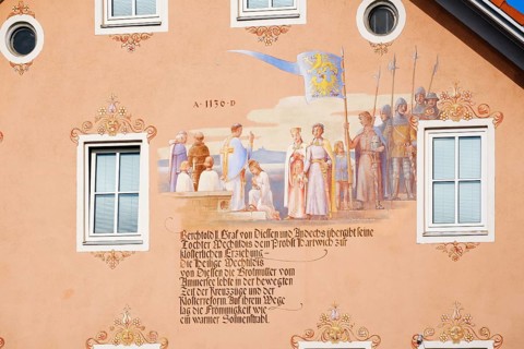 Wall painting with depiction of Mechtild von Diessen