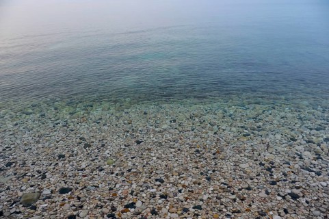 Pebbles on the beach of La Olla in Altea
