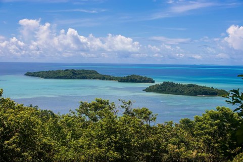 View over Babeldaob island and some islets