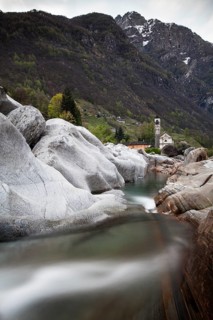 Parish Church of Lavertezzo and Verzasca River