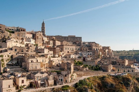 Town with cave dwellings