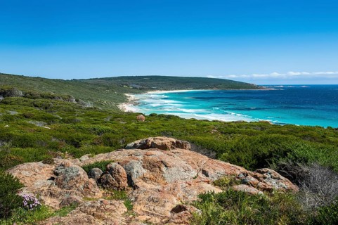 White sand beach and turquoise water