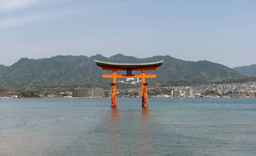 Itsukushima Floating Torii Gate in Water
