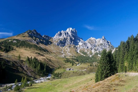 Aualm alp with Mt Bischofsmutze