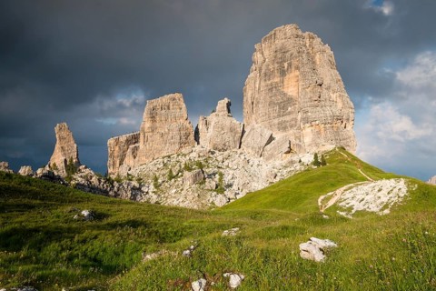 Cinque Torri in the evening light