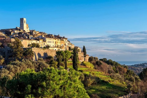 The medieval hill town of Saint-Paul or Saint-Paul-de-Vence