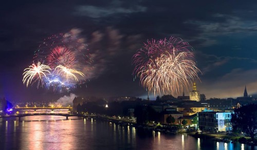 Fireworks during the Seenachtfest Festival