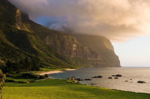 Mount Lidgbird and Mount Gower in the evening light