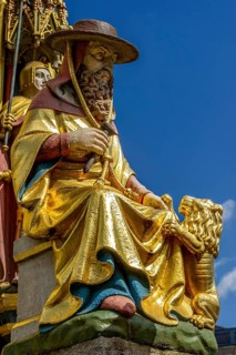 Gothic saint figure of the Church Father St. Jerome
