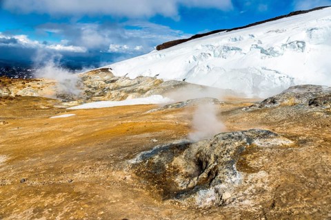 Steaming solfataras