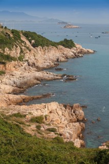 Rocky cliffs on the Chinese sea