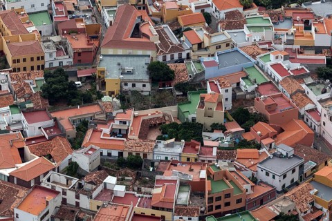 View onto houses