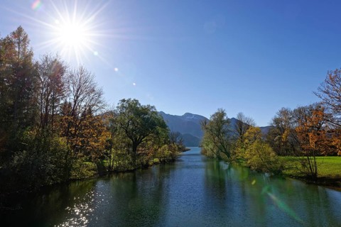 Loisach river flows out of Lake Kochel or Kochelsee Lake
