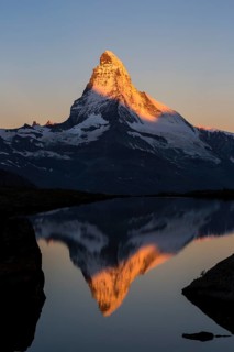 First sunlight on the Matterhorn