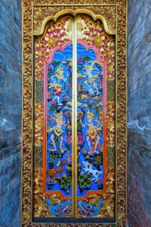 Carved door