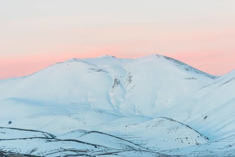 Sunset in winter