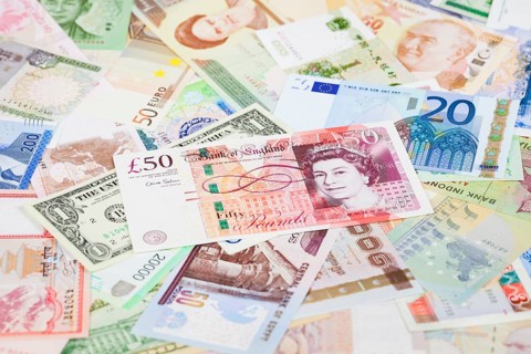 International currency banknotes