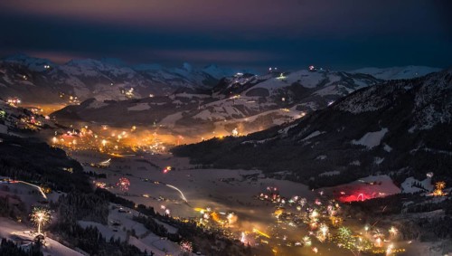 Fireworks over the Alps