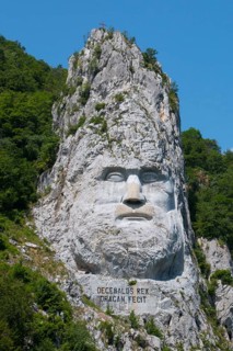 Rock sculpture of Decebalus