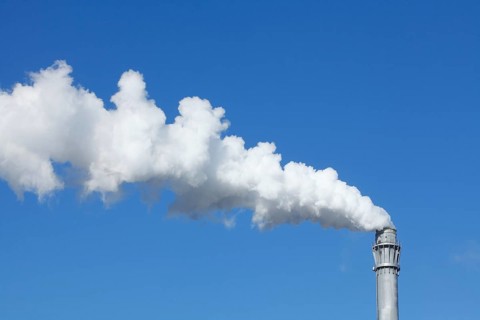Smoking factory chimney